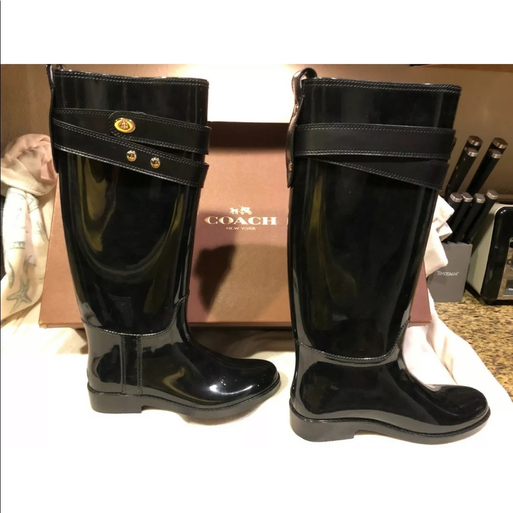 Coach Rain Boots - Brand New
